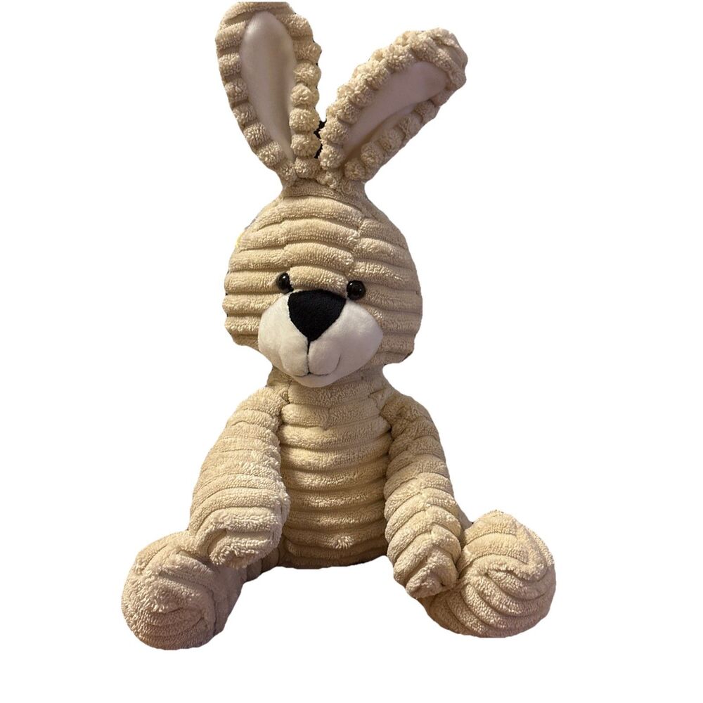 Apricot Lamb Tan Beige Corduroy Rabbit Bunny Stuffed Animal Plush 9 Inches
